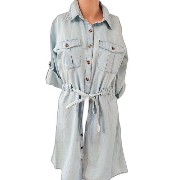 Speed Limit Light Blue Denim Dress - Picture 2 of 10